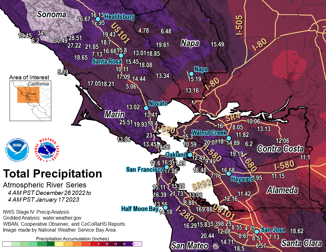 A parade of storms impact Bay Area